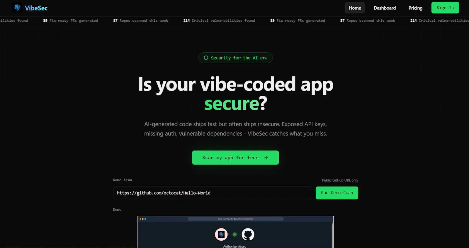 VibeSec screenshot 2