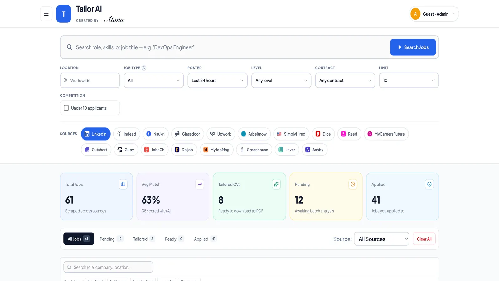 Tailor AI - You Job Hunt Partner  gallery image