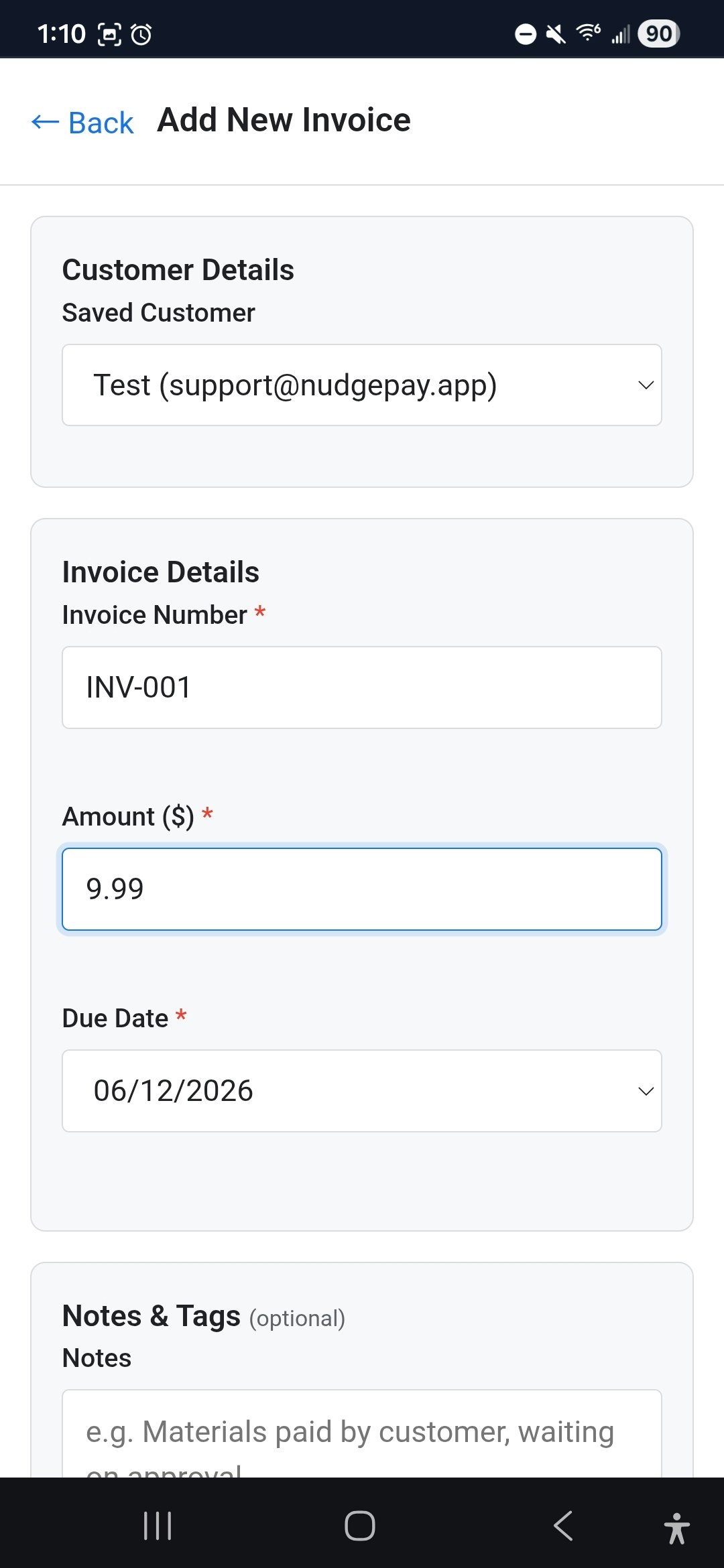 Nudge: Invoice Reminders gallery image