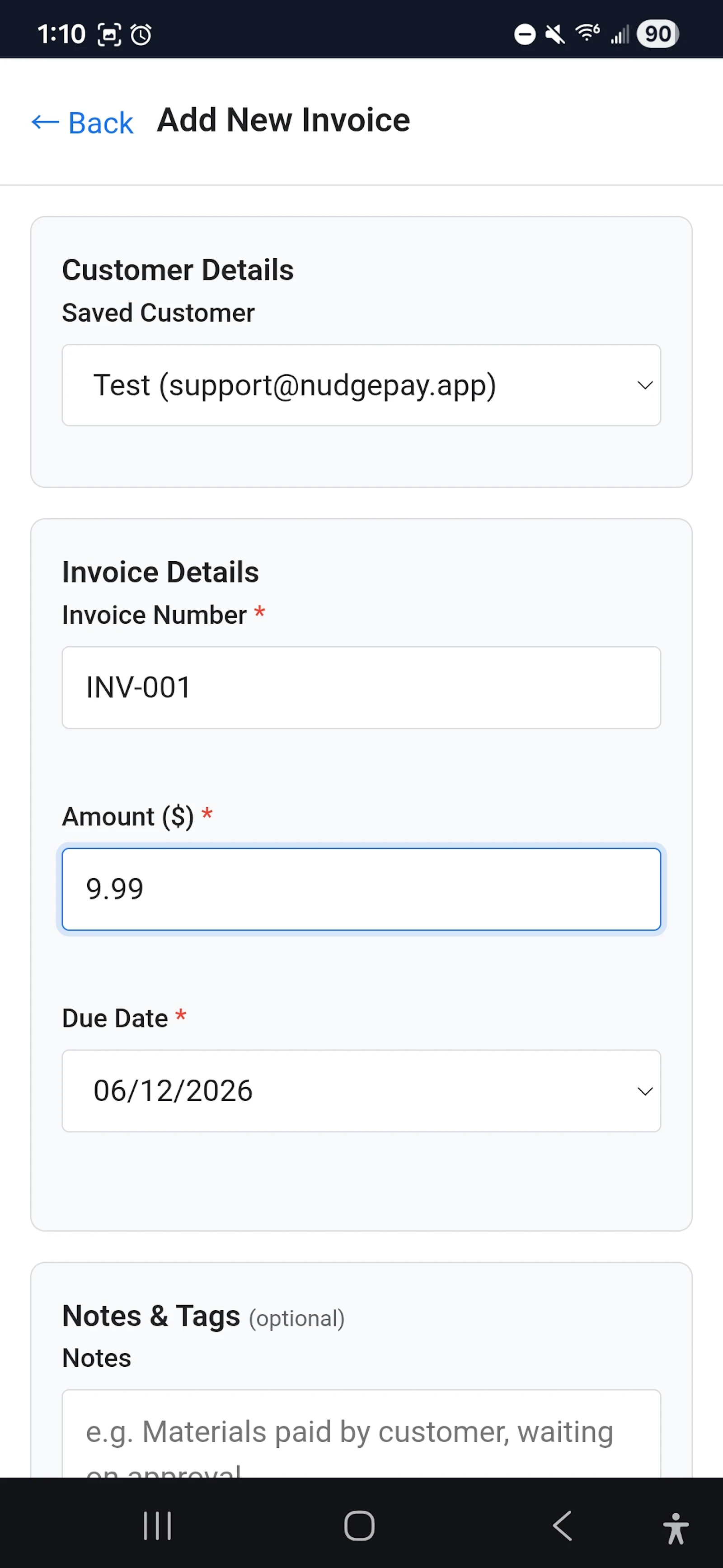 Nudge: Invoice Reminders screenshot 3