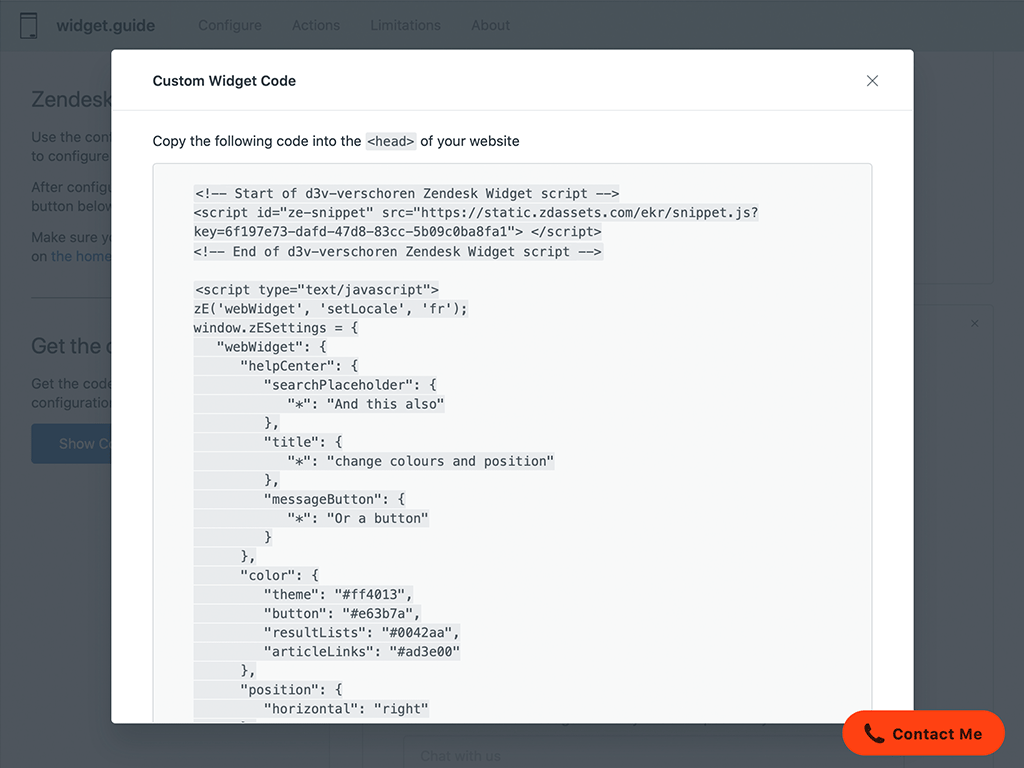 Zendesk Widget Guide gallery image