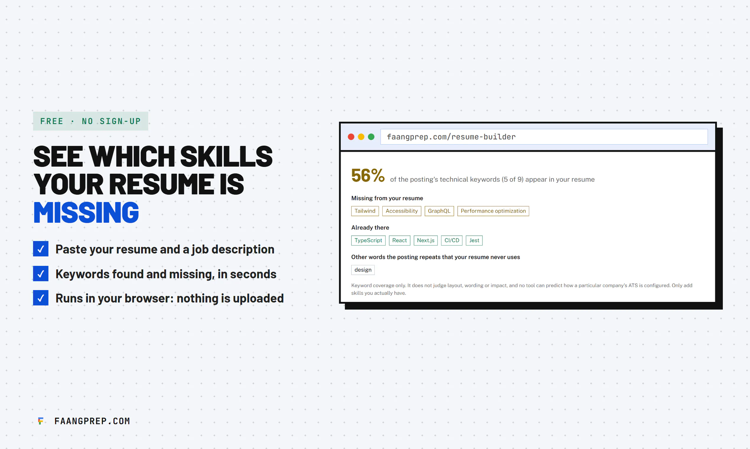 FaangPrep Resume Keyword Checker gallery image