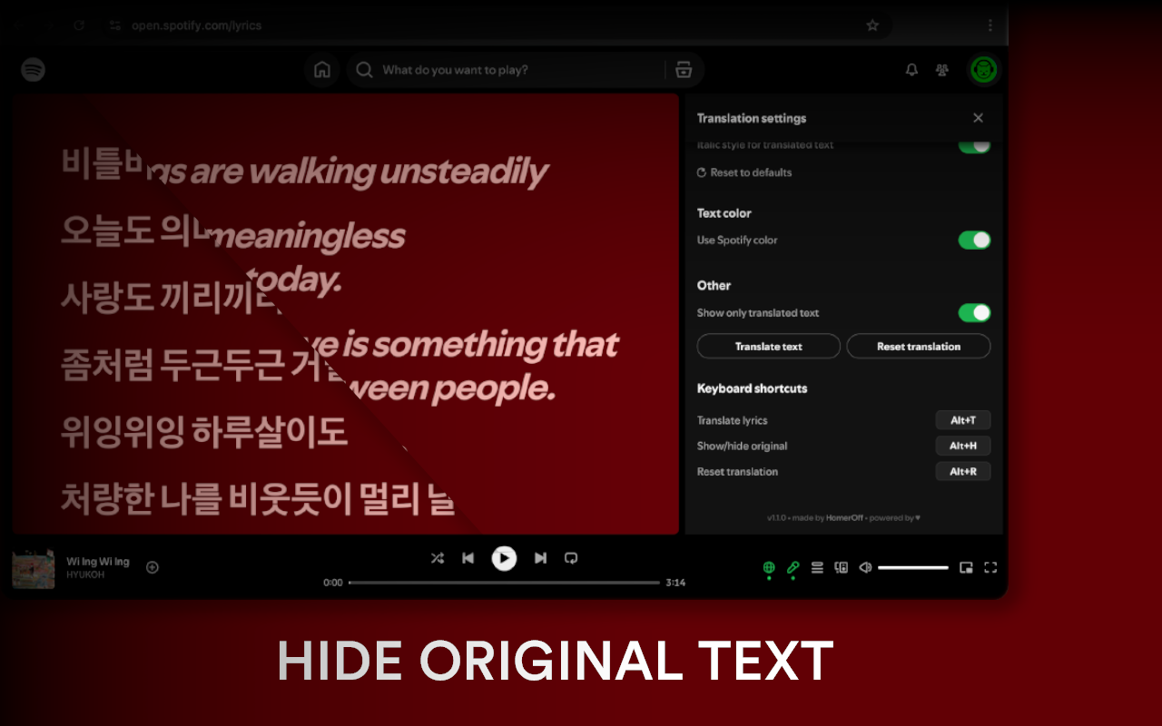 LyriCat – Spotify Lyrics Translator gallery image