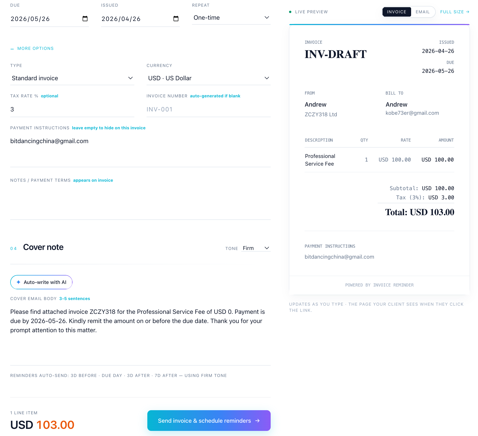 Invoice Reminder gallery image