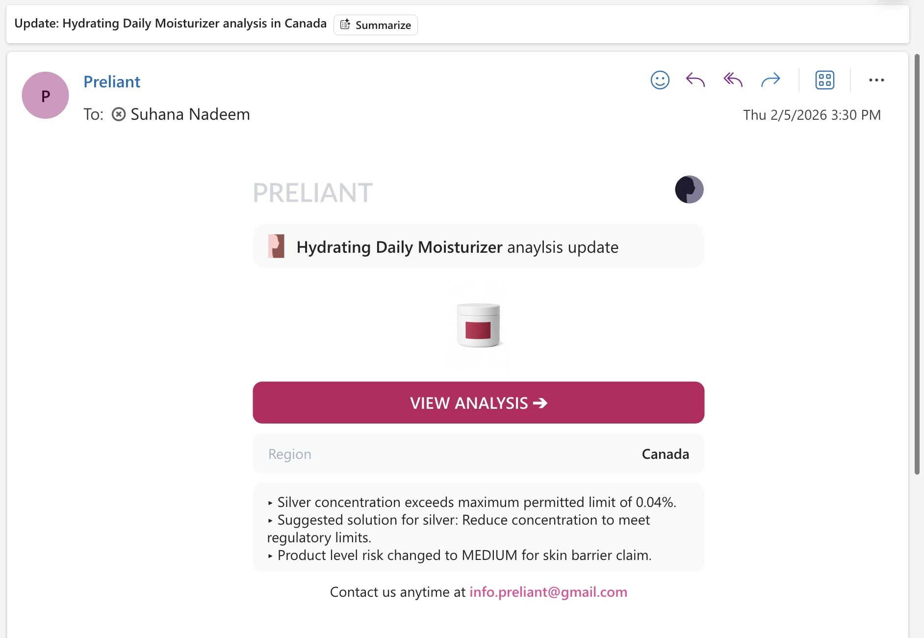 Preliant - Screenshot 5 showing product features and functionality