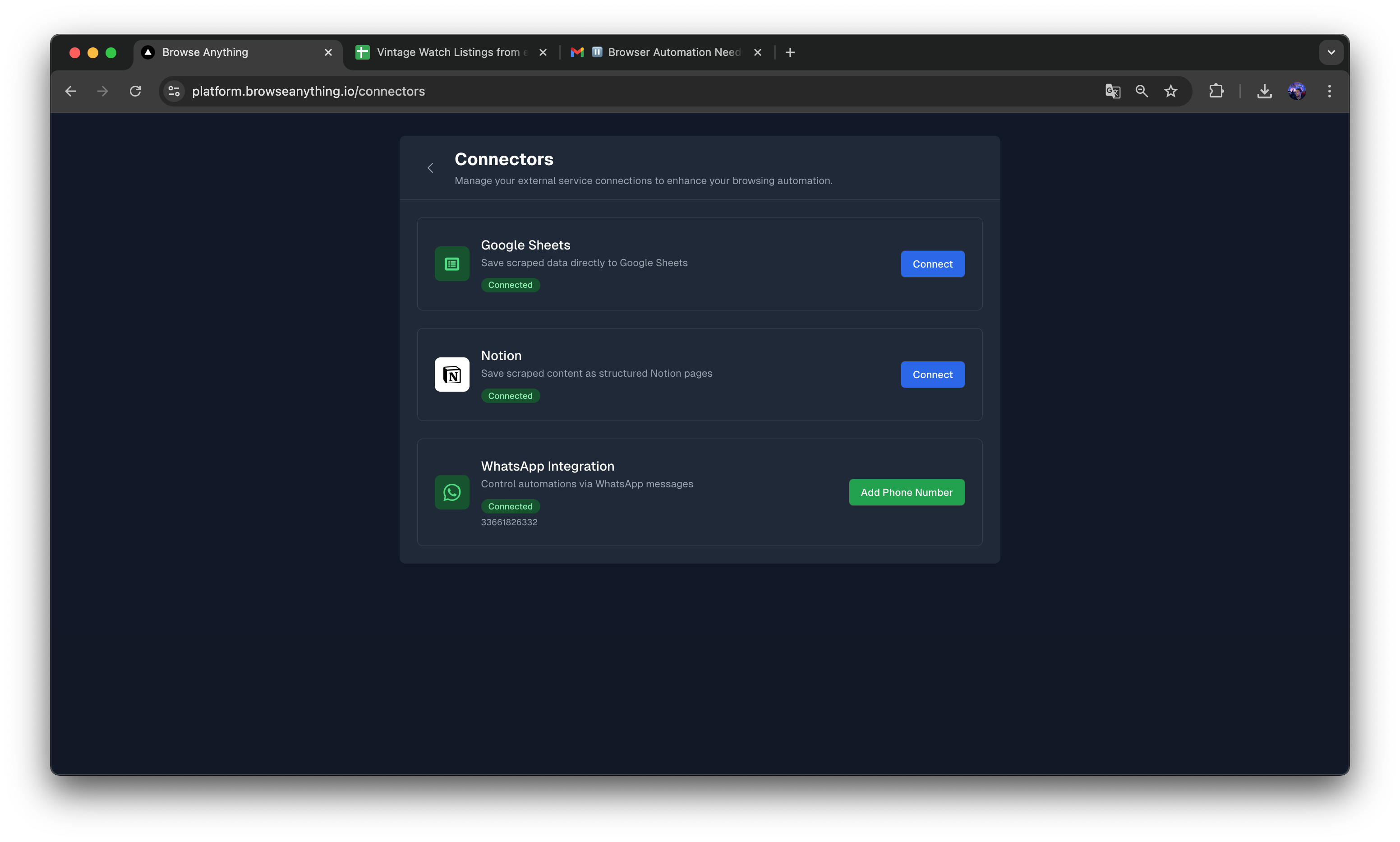 Mídia 5 de Navegue por qualquer coisa (agente do navegador da IA) - Agente do navegador de IA que automatiza qualquer tarefa da web instantaneamente
