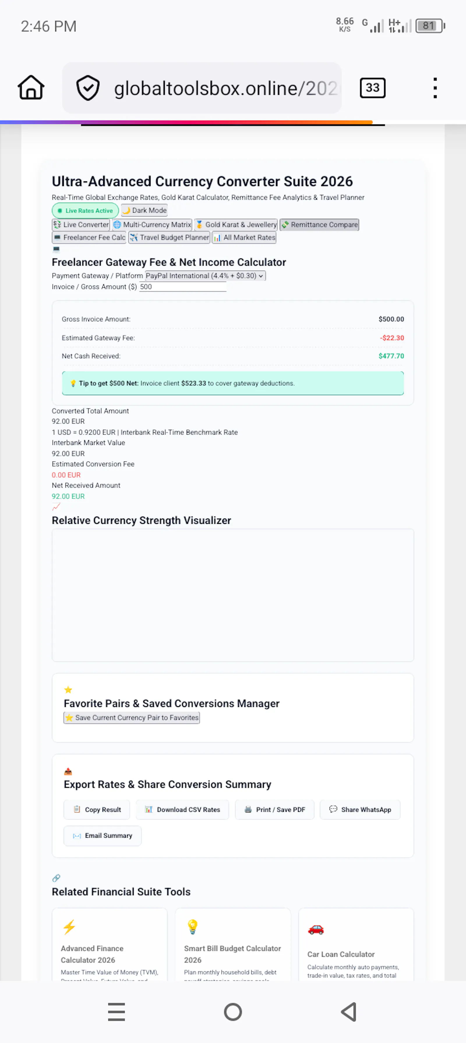 Ultra-Advanced Currency Converter Suite  screenshot 3