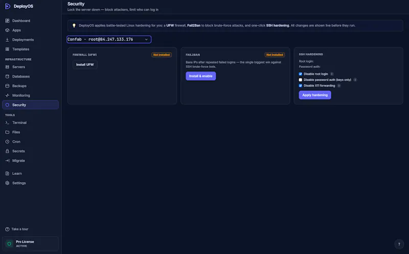 DeployOS screenshot 3