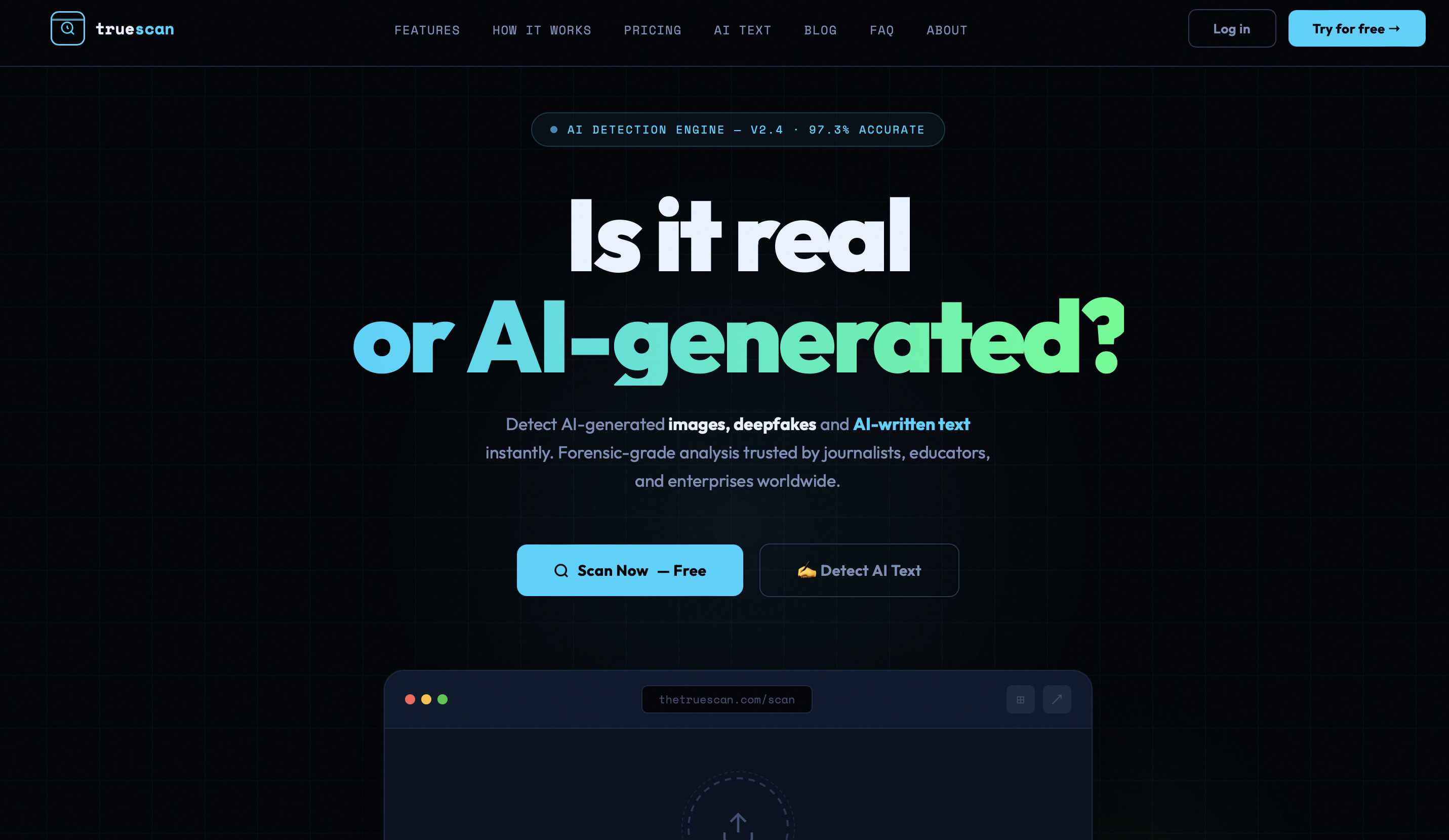TrueScan - Product Hunt launch logo and brand identity