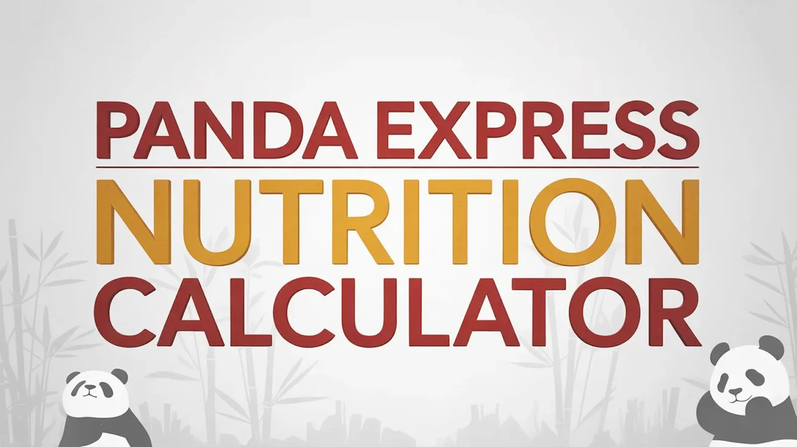 Panda Express Nutrition Calculator screenshot 1