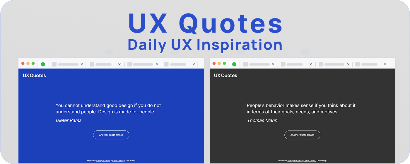 UX Quotes - Main product screenshot demonstrating key features and user interface