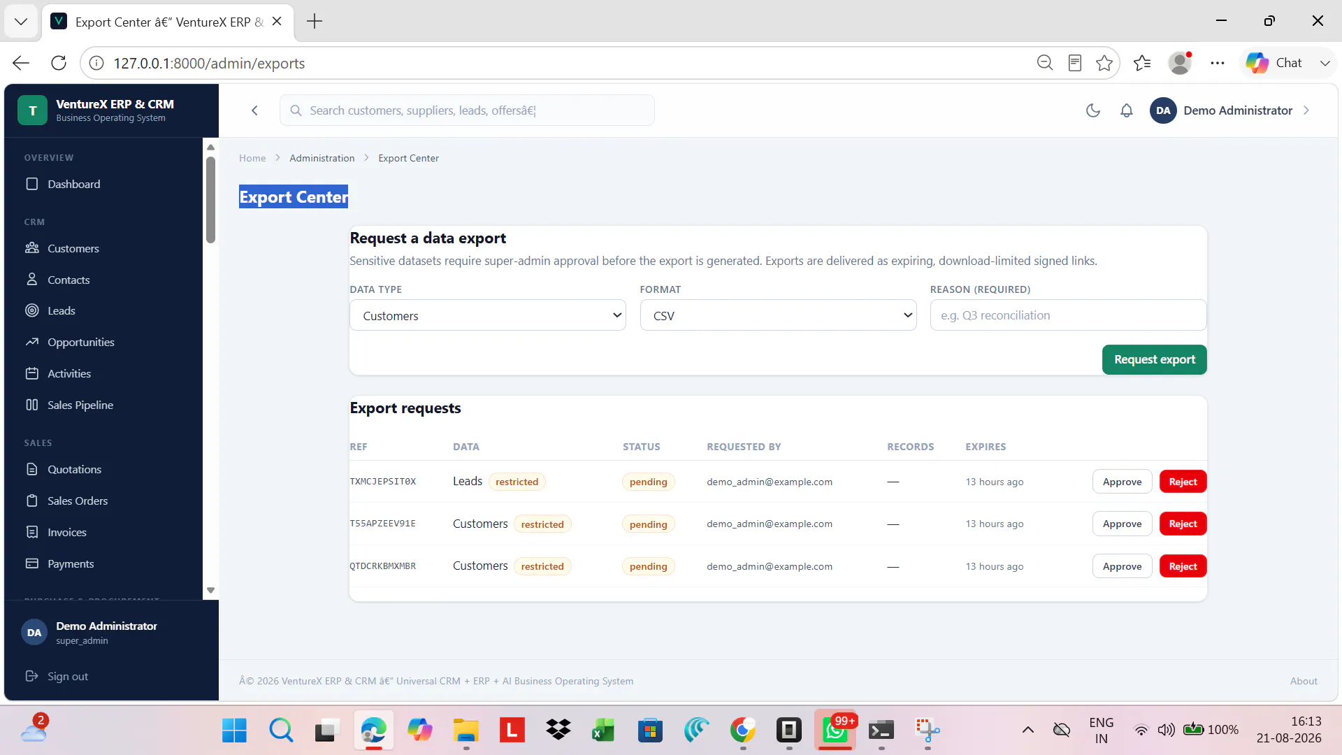 VentureX ERP & CRM gallery image