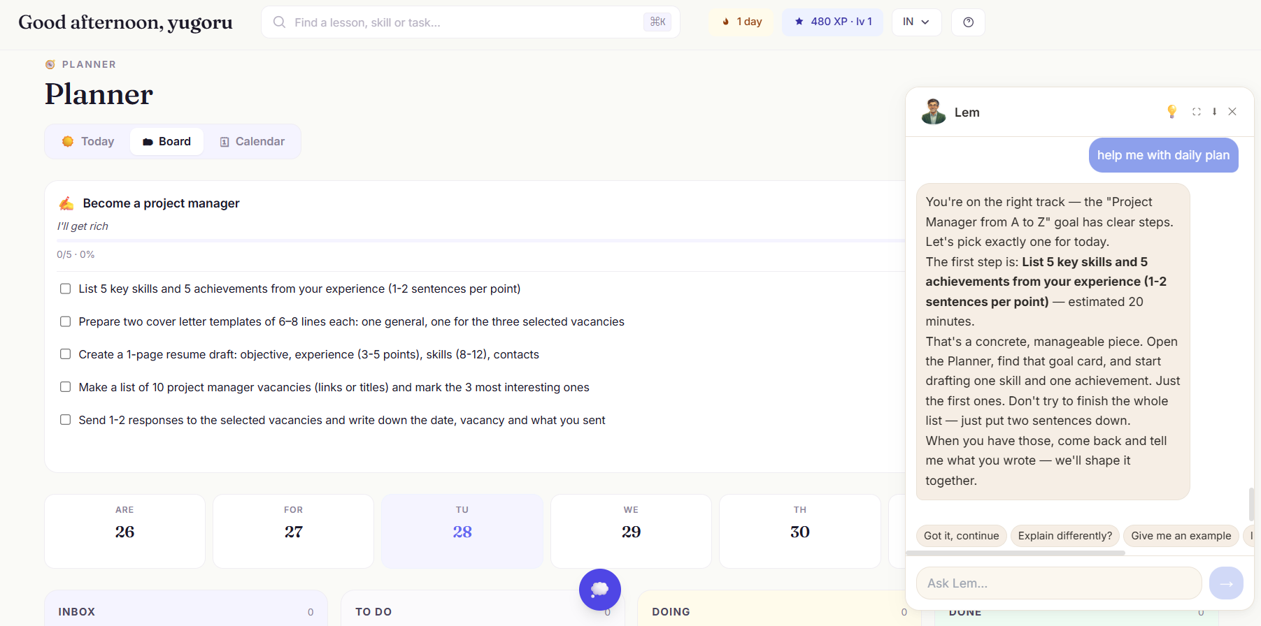 Moinaki — ADHD-friendly learning gallery image