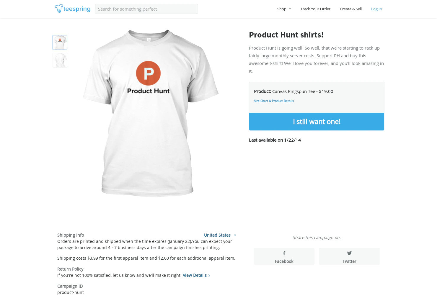 Product Hunt T-Shirt