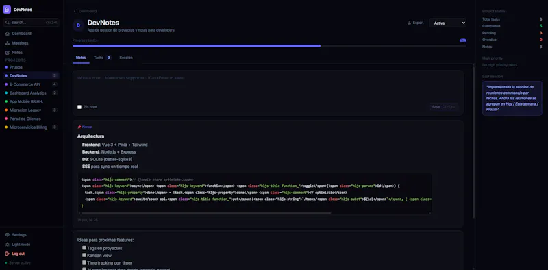 DevNotes screenshot 5