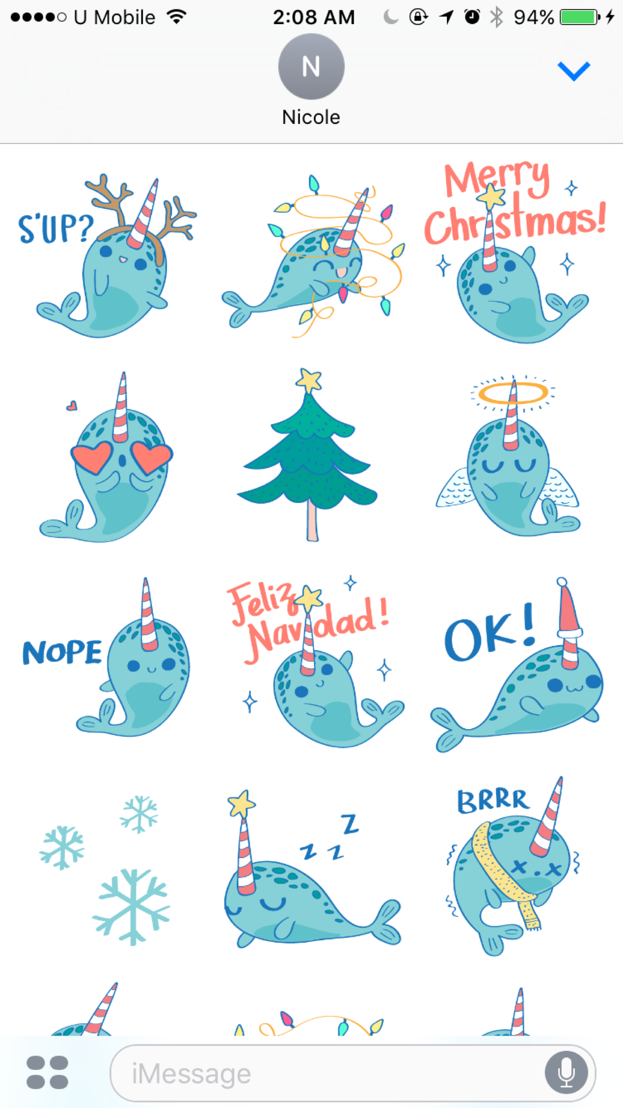 Dreamy the Narwhal Stickers gallery image