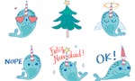 Dreamy the Narwhal Stickers image
