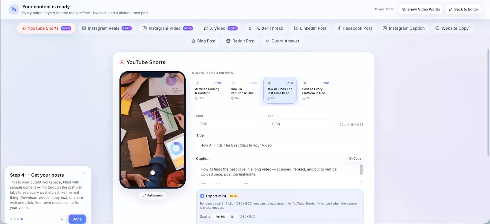 Repurpose AI 3.0 screenshot 4