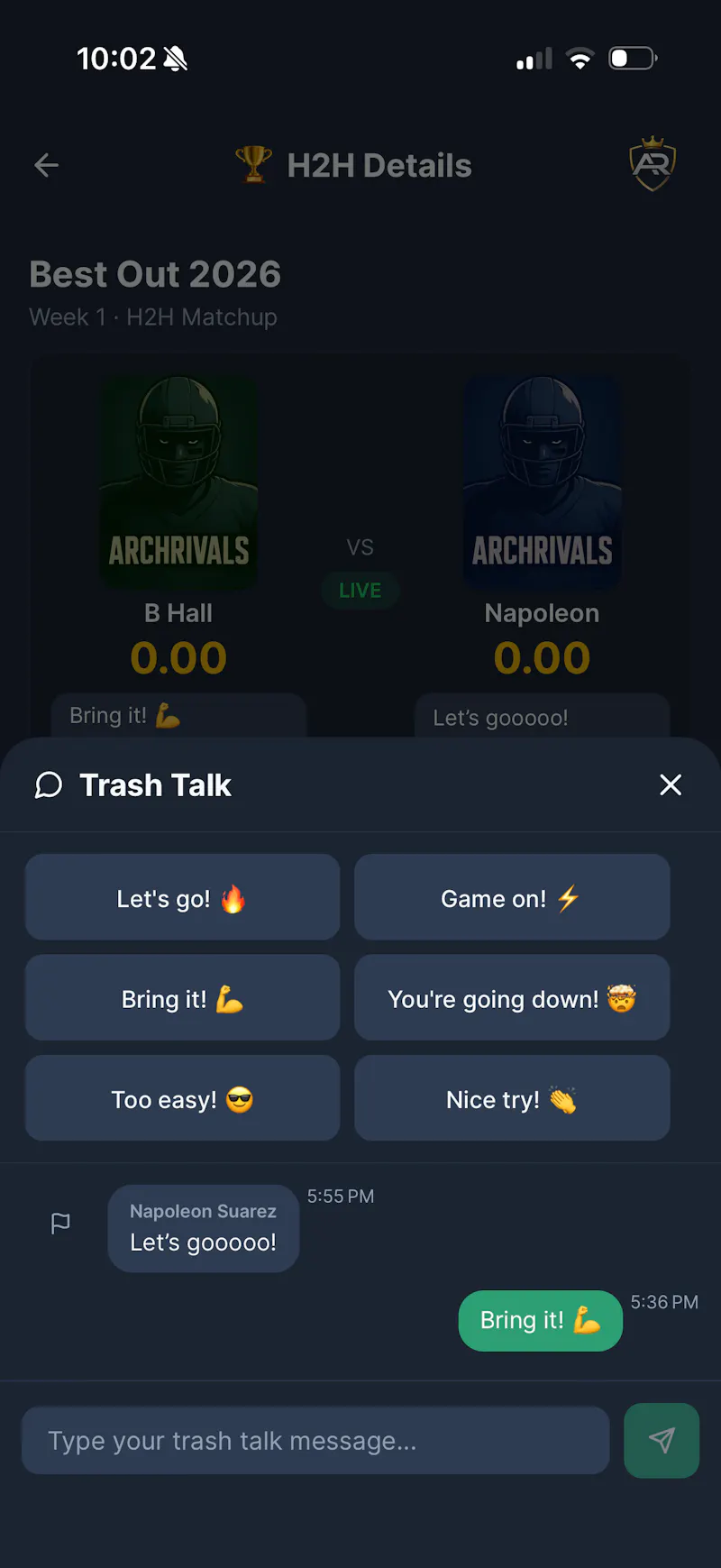 ArchRivals Fantasy Football App screenshot 12