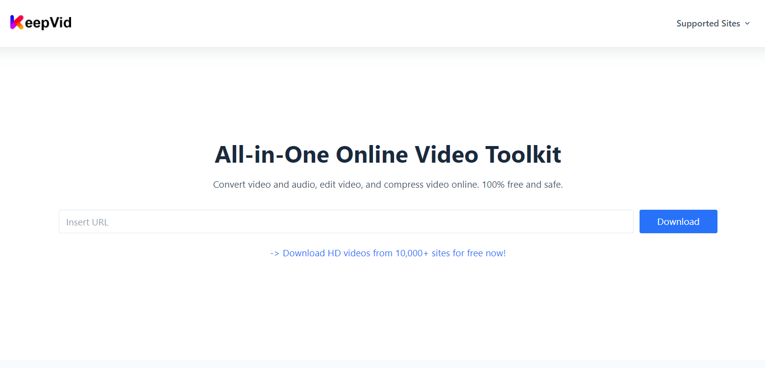 Média Boîte à outils vidéo en ligne Keepvid tout-en-un 1