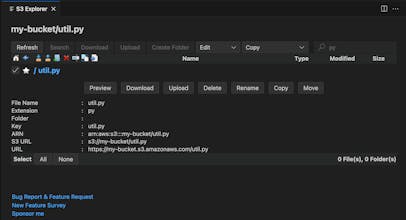 AWS S3 Extension for Visual Studio Code gallery image