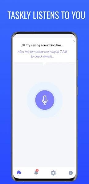 Taskly, powered by AI and voice - Main product screenshot demonstrating key features and user interface