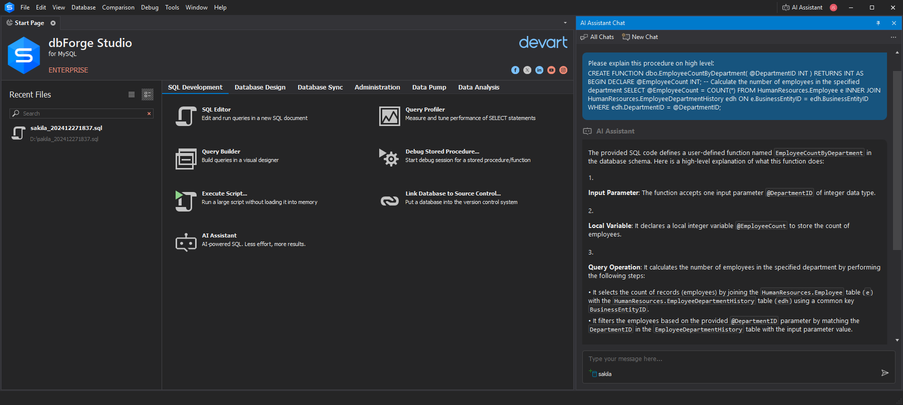 dbForge AI Assistant media 3