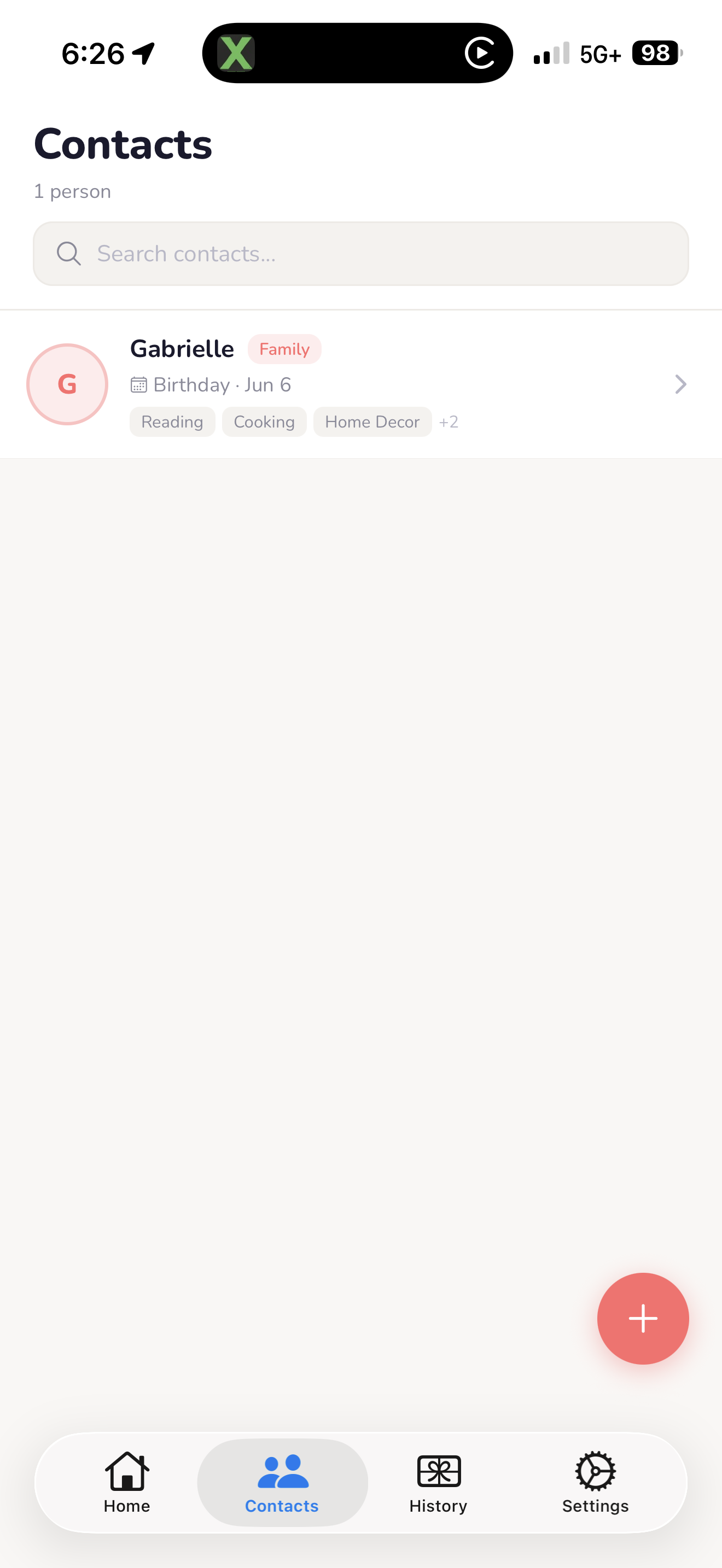 GiftMinder - Gift Planner & AI - Main product screenshot demonstrating key features and user interface