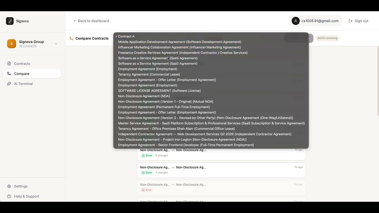 Signova — AI Contract Analyzer gallery image