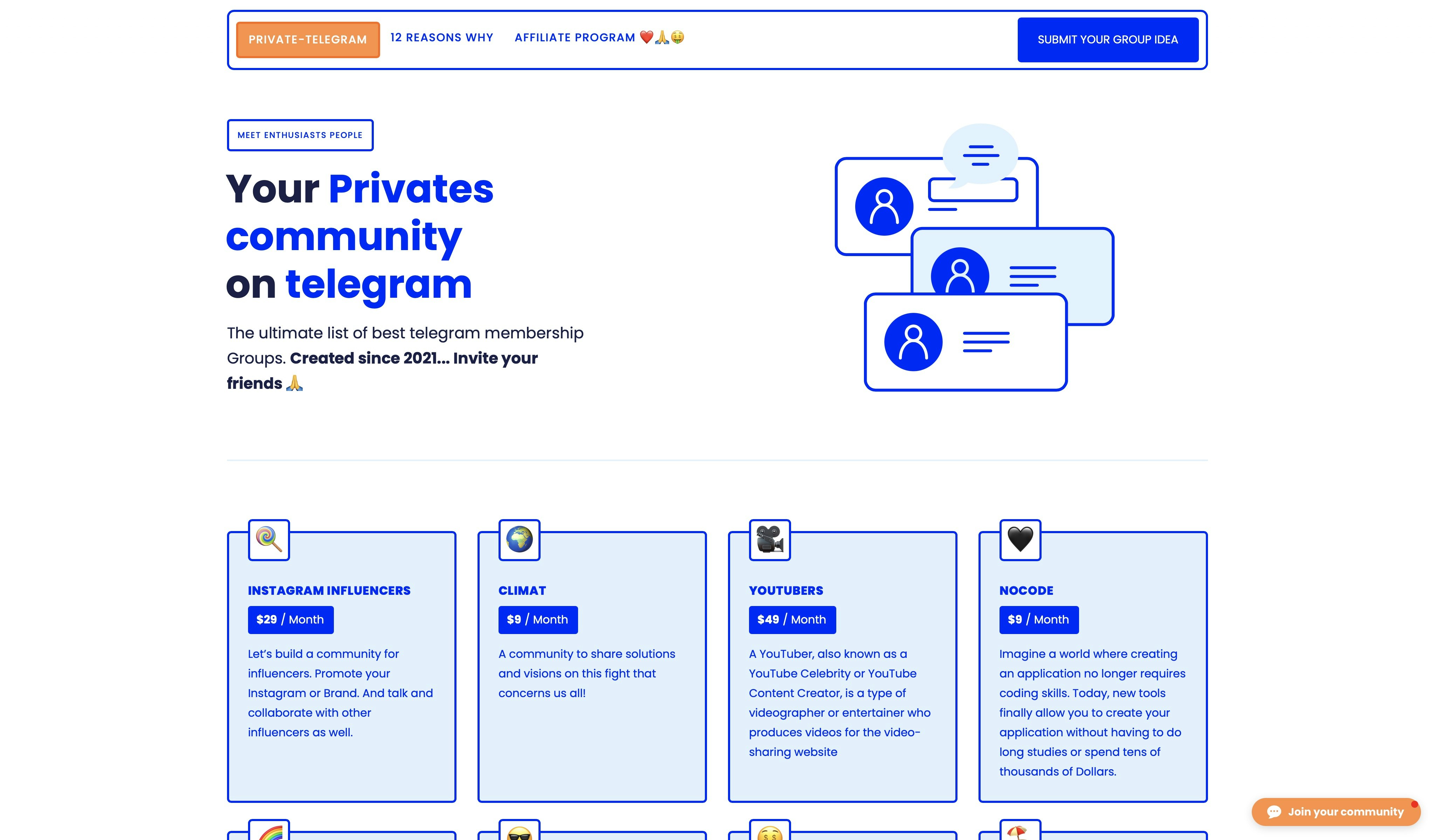 Privates Communities on Telegram gallery image