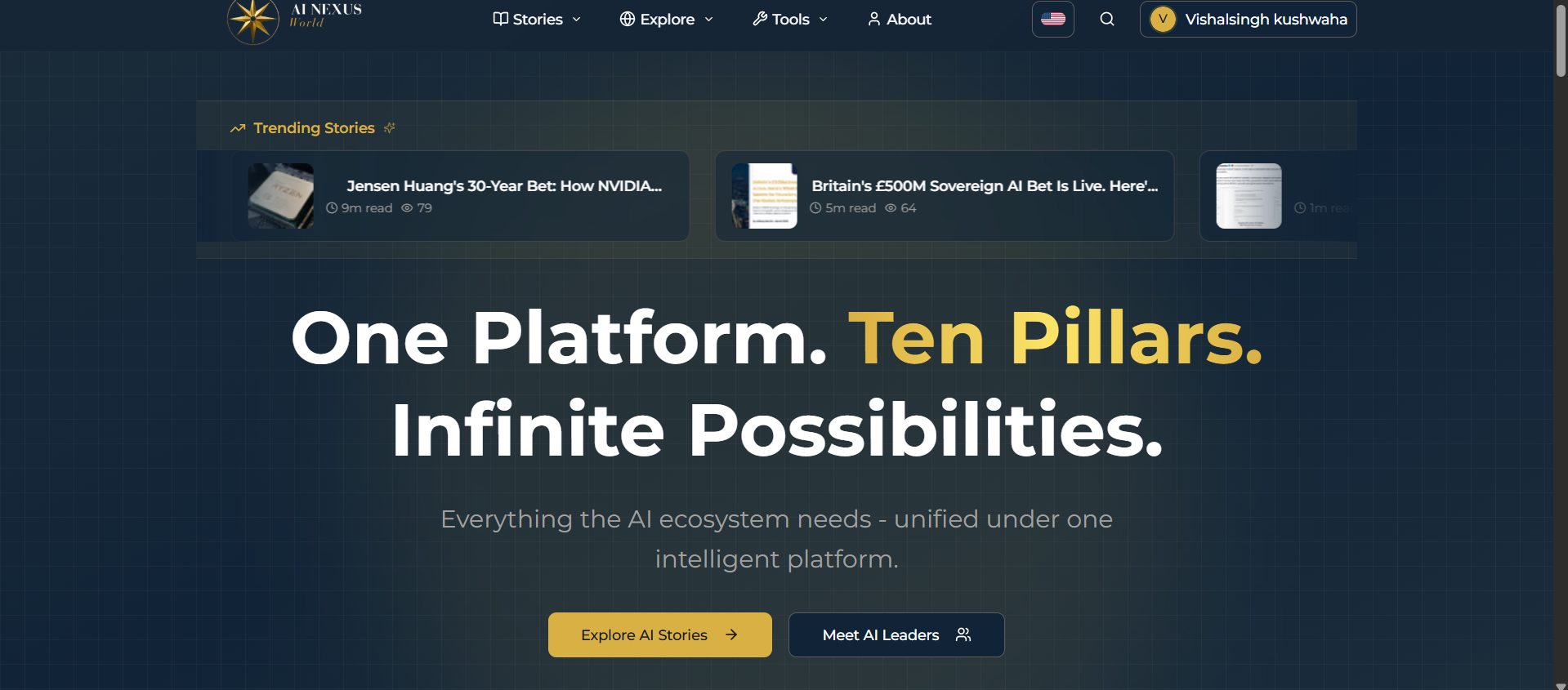 AINexusWorld - Main product screenshot demonstrating key features and user interface