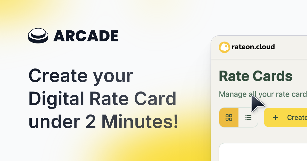 Média Rateon.cloud - La carte de tarif numérique lien en bio pour les pigistes 1