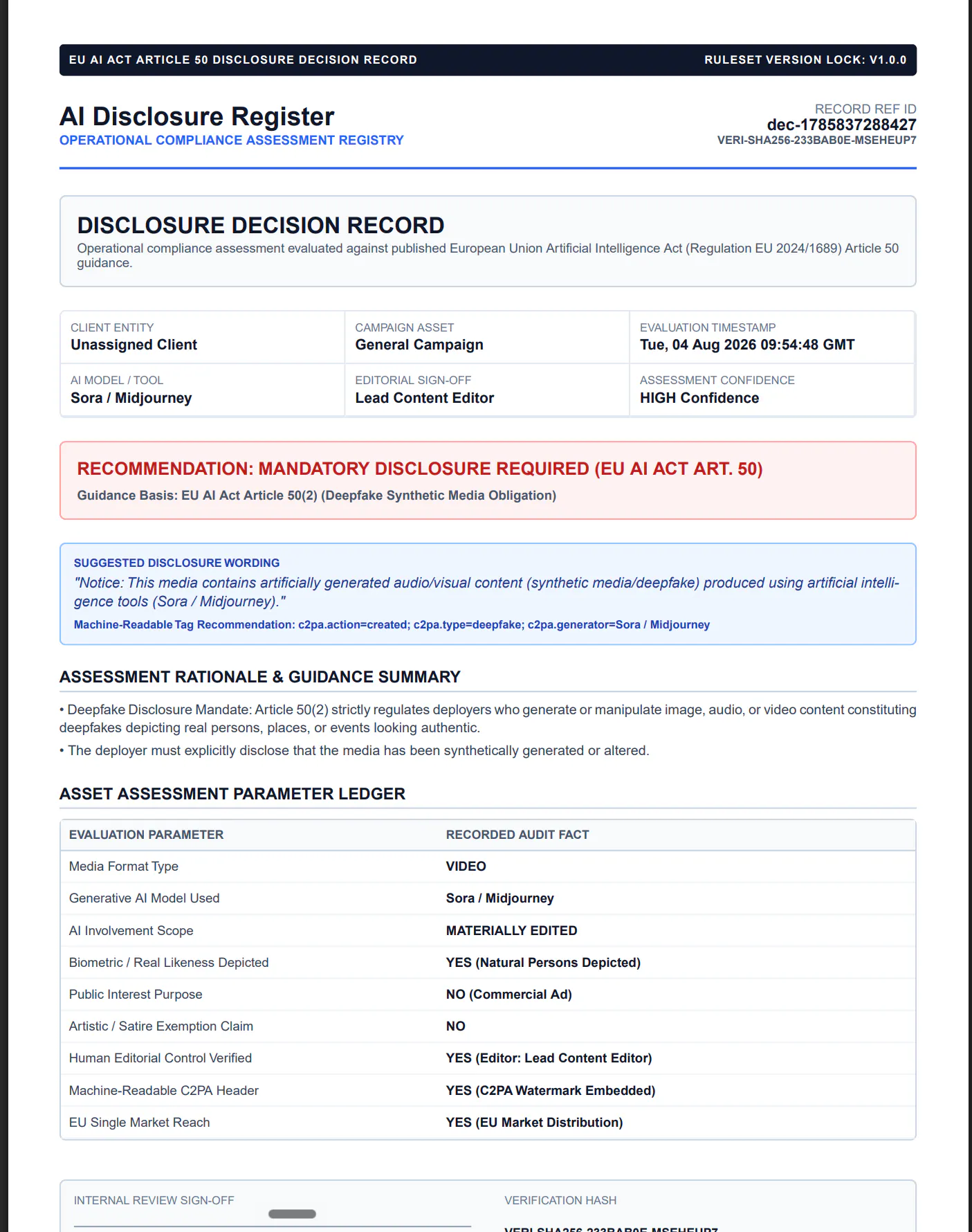 AI Disclosure Register gallery image