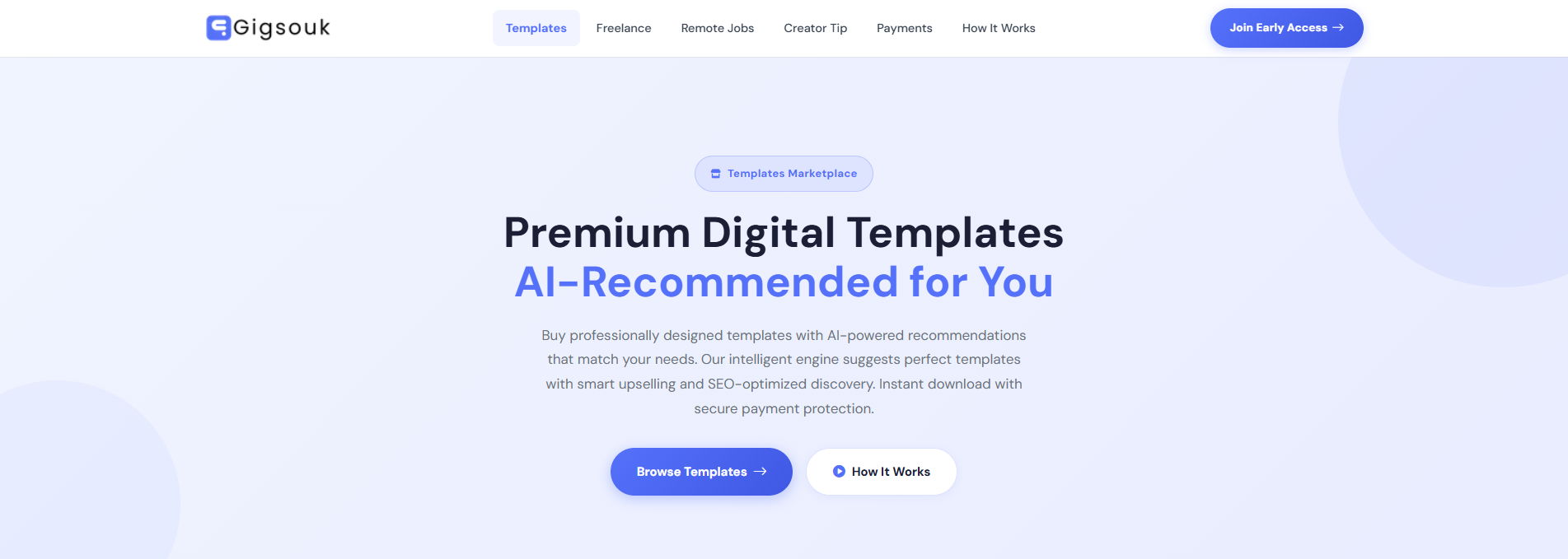 Gigsouk - Screenshot 2 showing product features and functionality