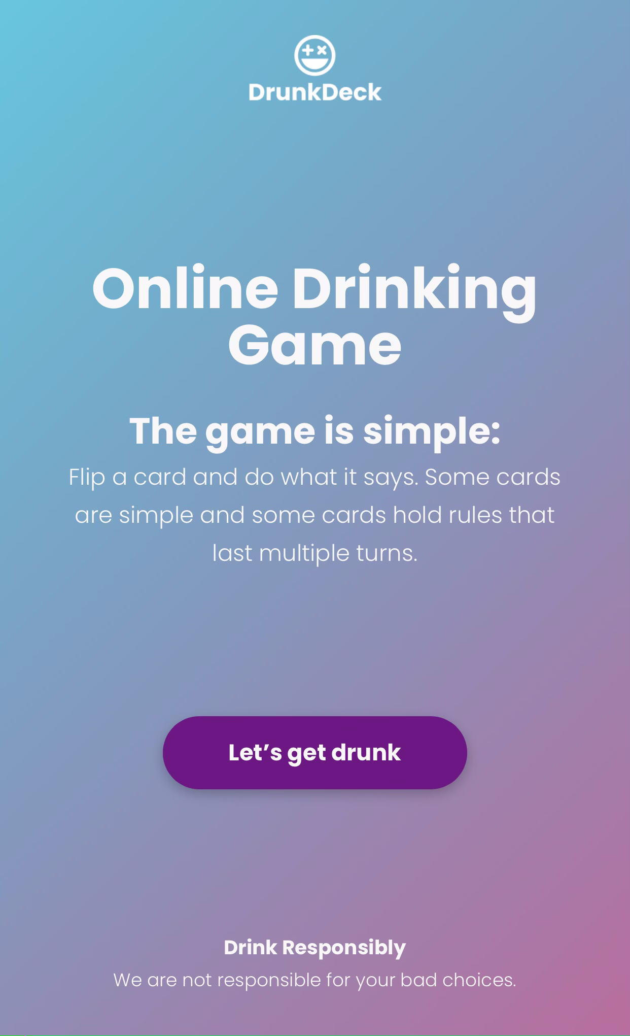 DruckDeck - Ваша новая любимая онлайн -игра питья медиа 1