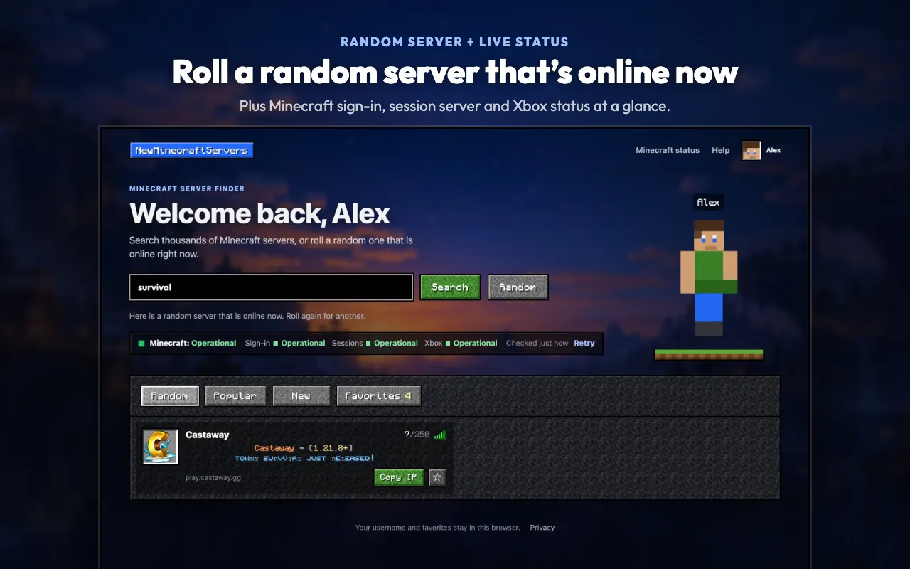 NewMinecraftServers gallery image