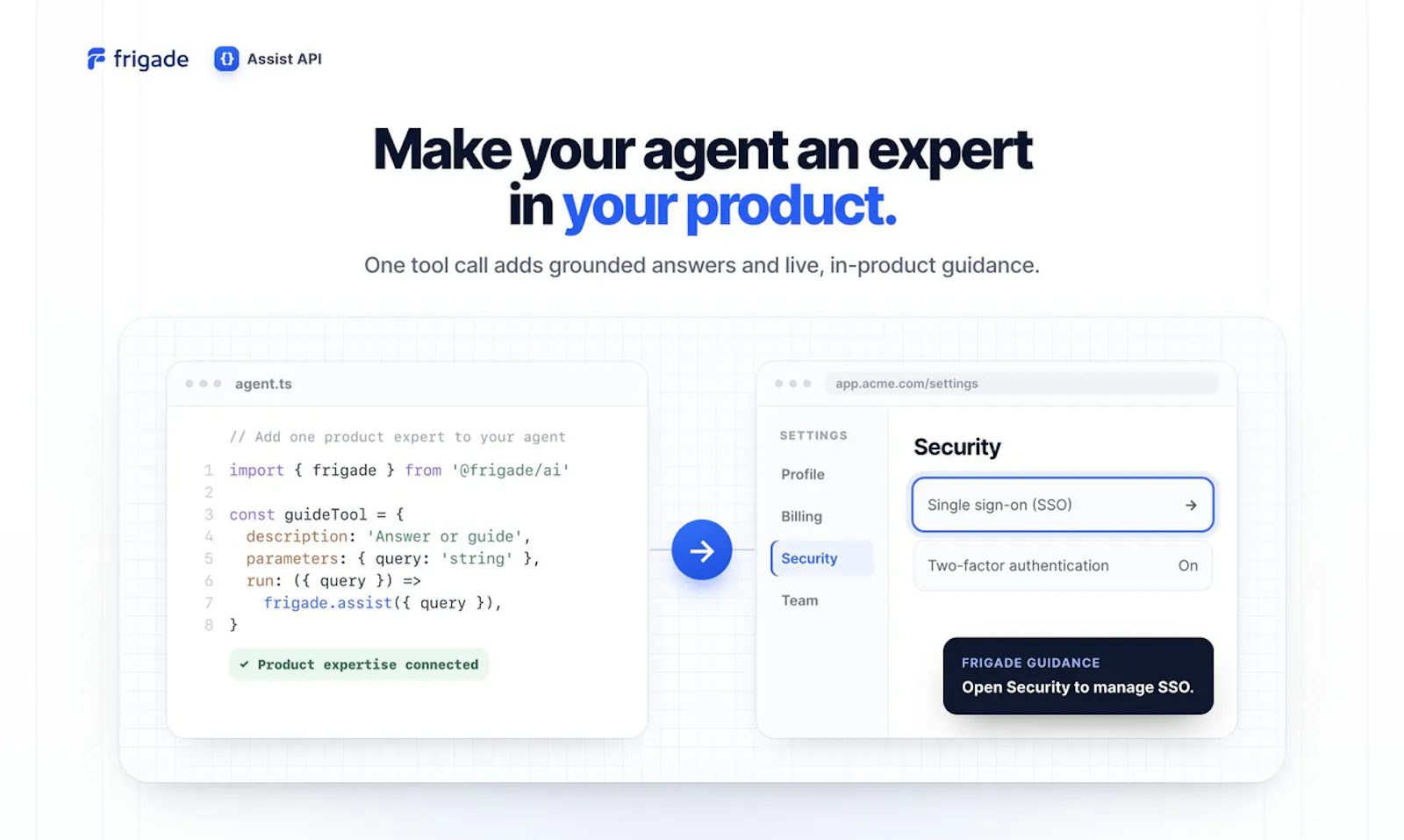 Frigade Assist API screenshot 2