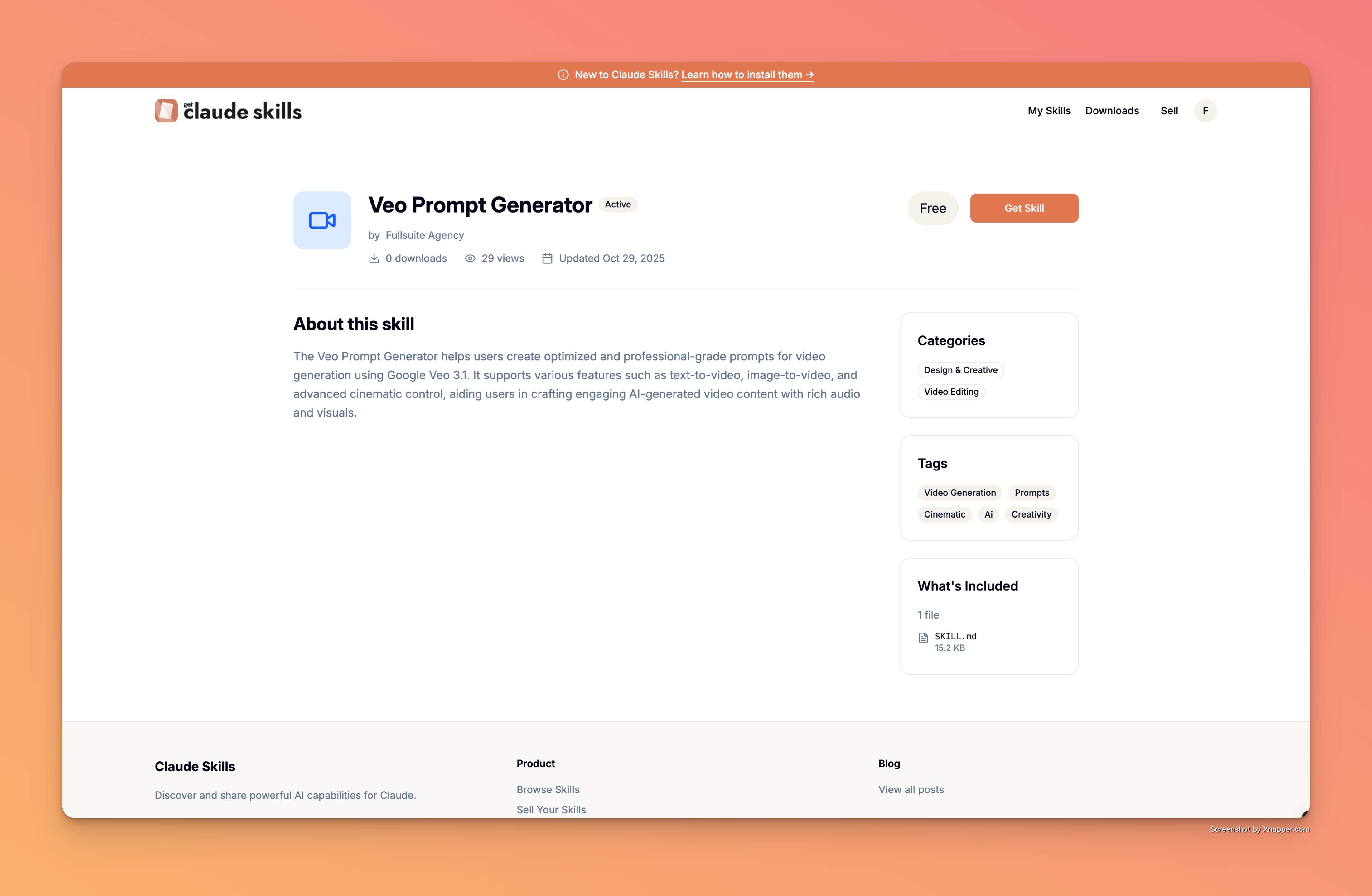 Get Claude Skills gallery image