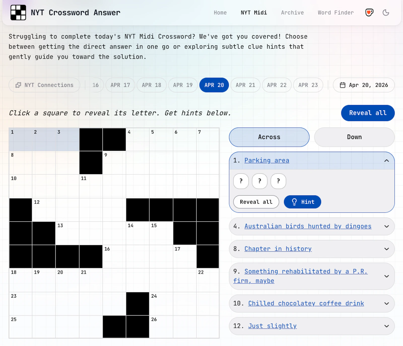 NYT Crossword Answer screenshot 1