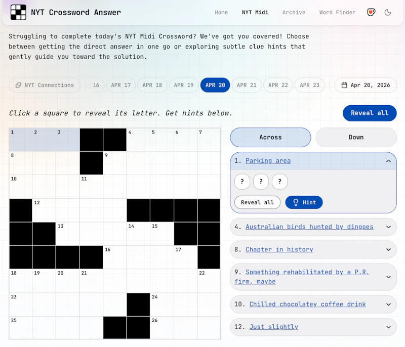 NYT Crossword Answer screenshot 1