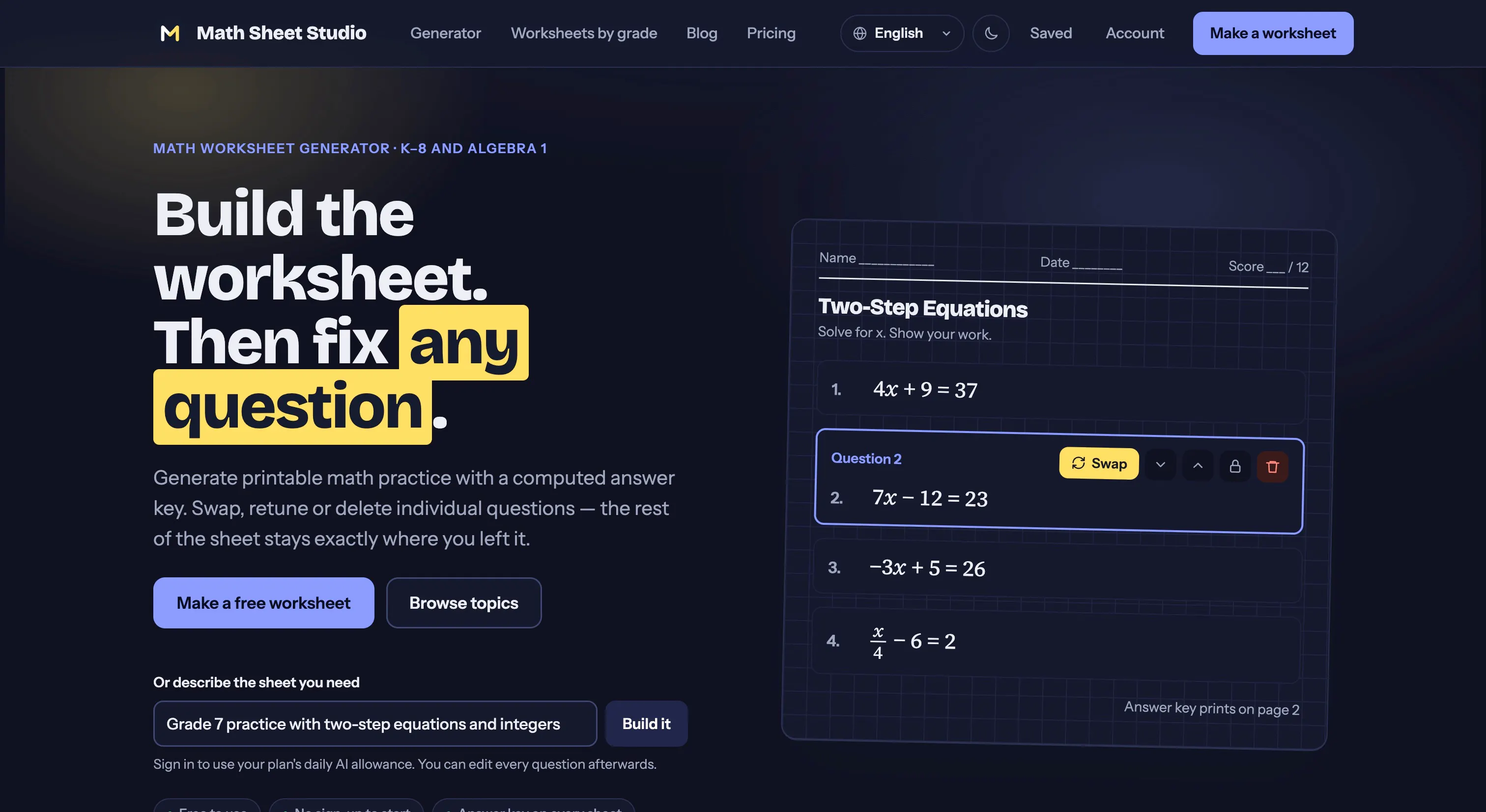Math Sheet Studio gallery image
