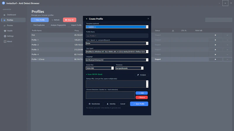 InvisoSurf screenshot 3