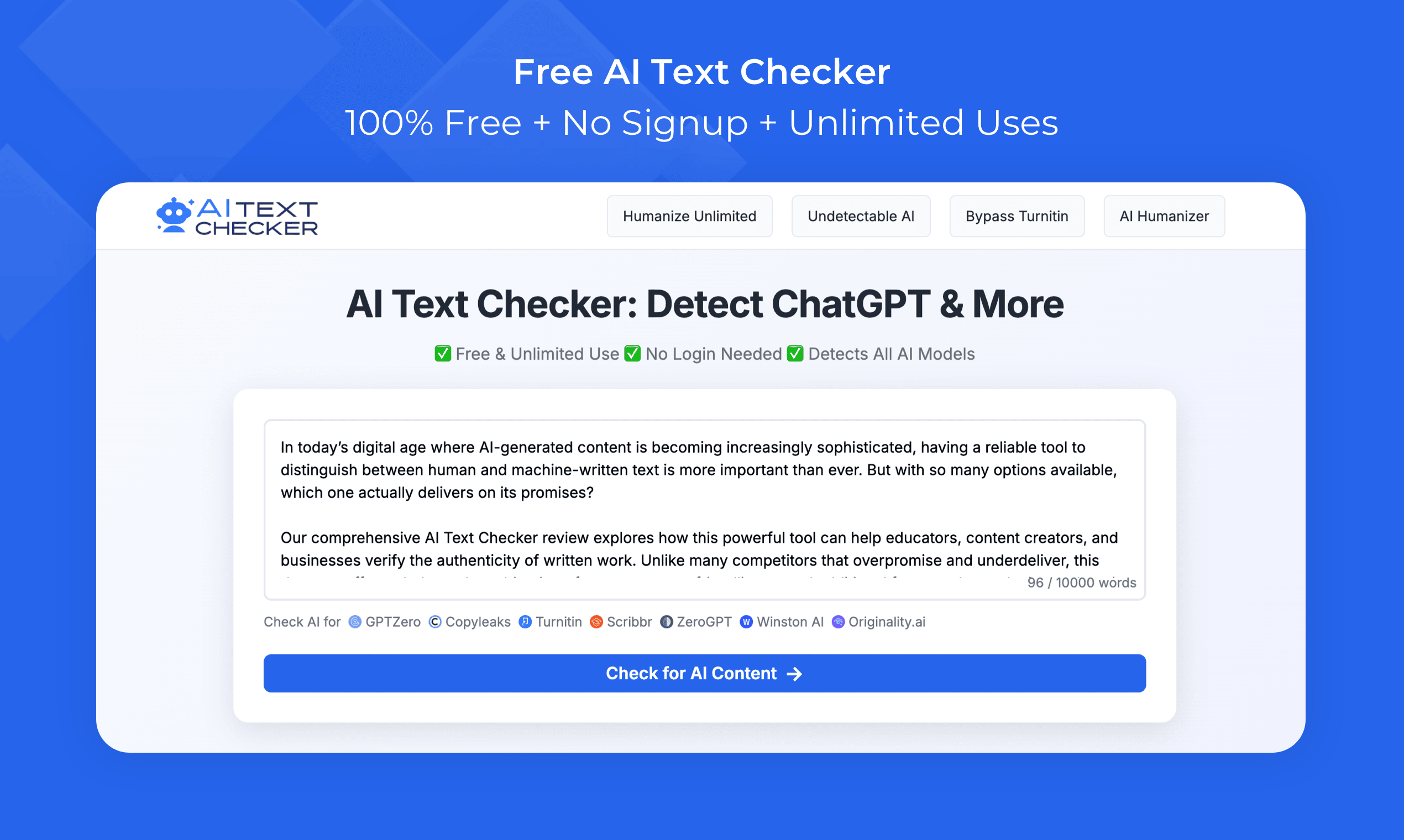 AI Textprüfung - Freier AI -Detektor |KI -Inhaltsdetektor Medien 1