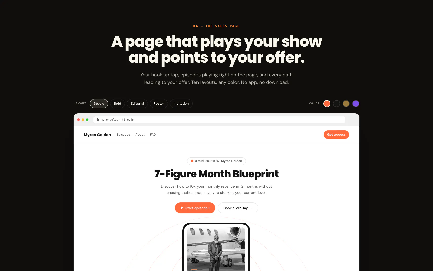 Hiro.fm Private Podcast Platform gallery image