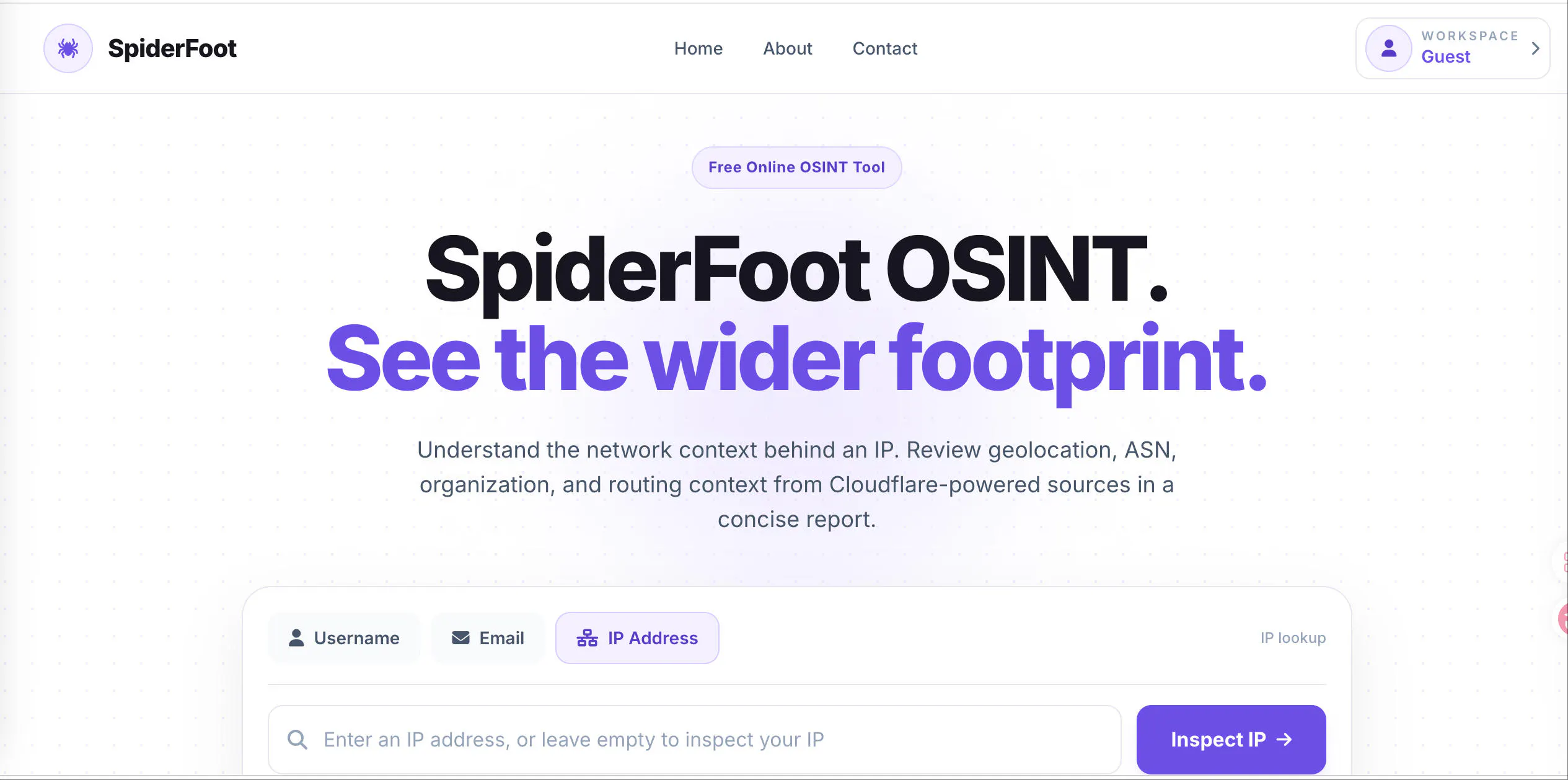 SpiderFoot OSINT Tool gallery image