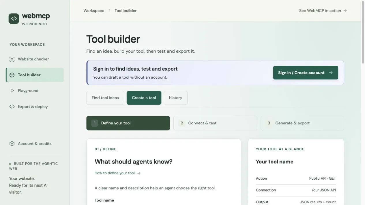 WebMCP Workbench gallery image