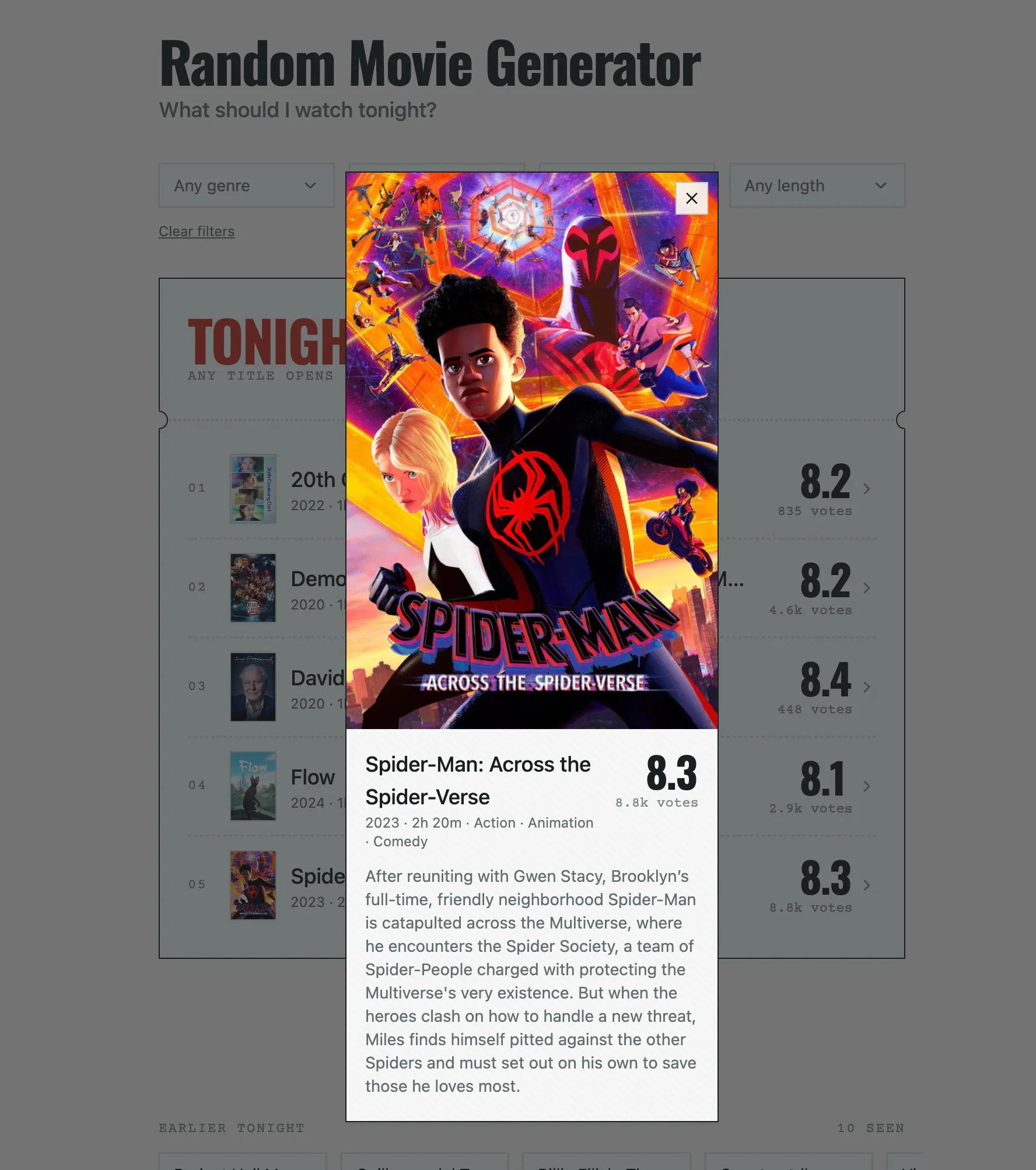 Random Movie Generator gallery image