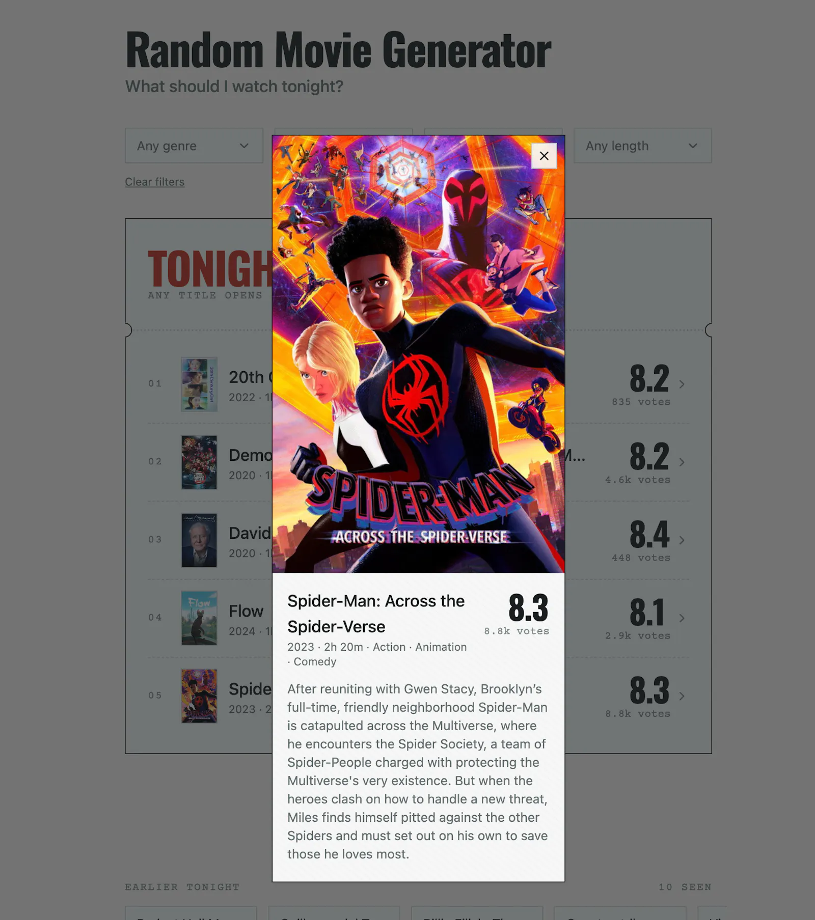 Random Movie Generator screenshot 4
