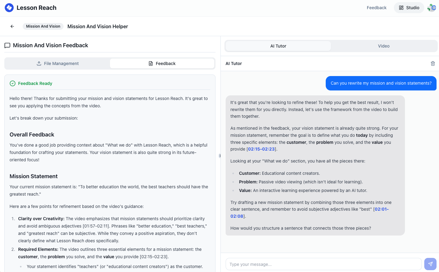 Lesson Reach media 3