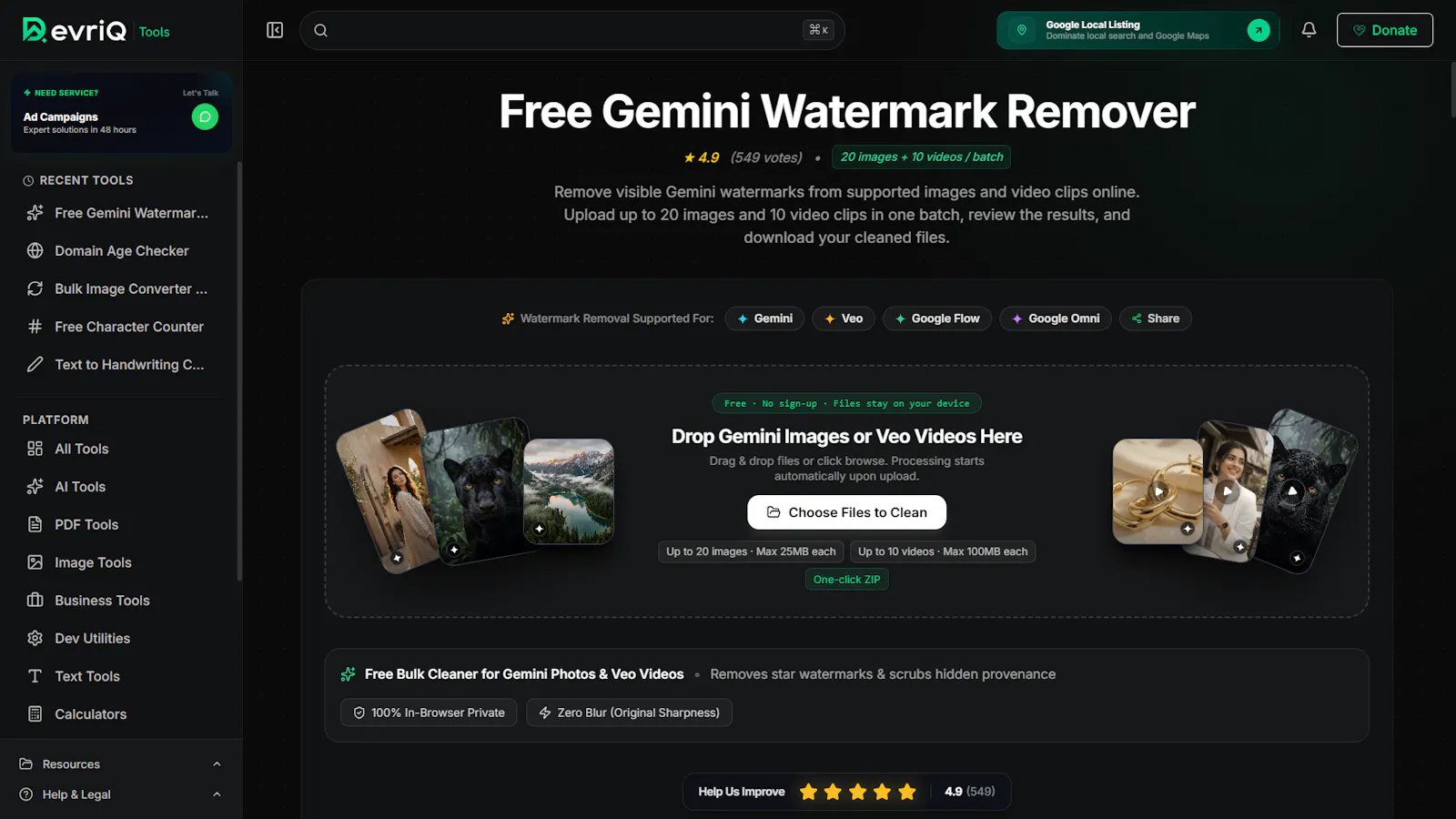 Gemini Watermark Remover by DevriQ Tools screenshot 3